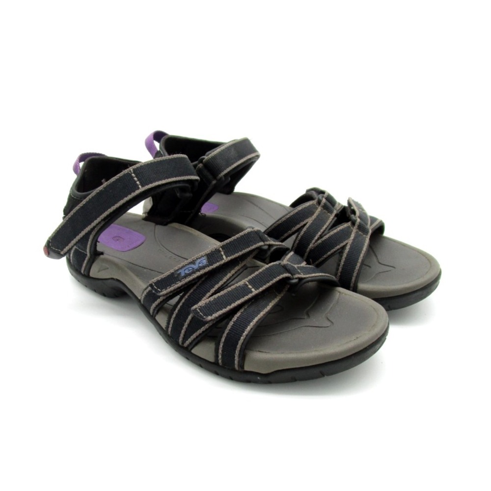 Teva Tirra Hiking Trail Sandals Water Friendly Women's Size 7 Black Grey Purple